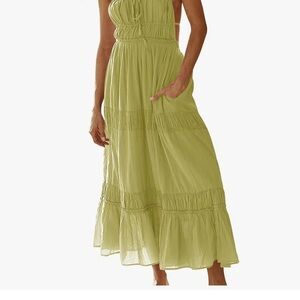 Elegant Green Maxi Dress